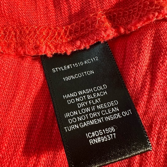 Sanctuary Red Slub Embroidered Tank Top Sz M - Picture 6 of 8